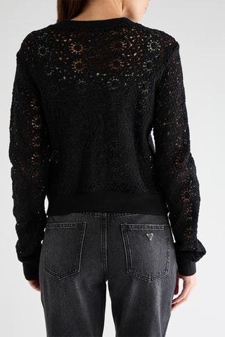 Bomber en guipure Blanche - Noir