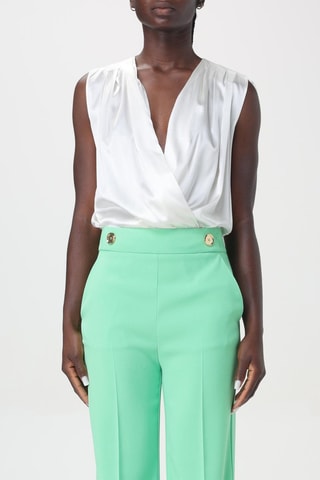 Body en soie sans manches - Blanc