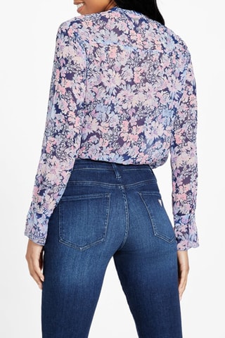 Chemisier slim - Bleu