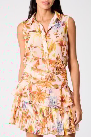 Chemisier - Rose poudré et orange