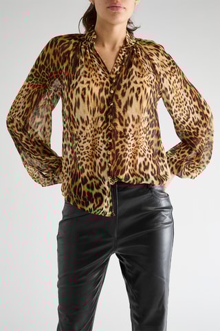 Chemisier - Beige et noir