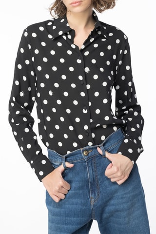 Chemise en soie - Noir