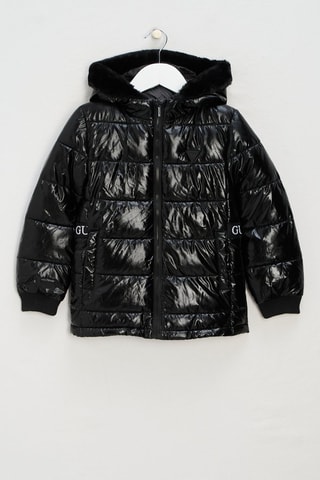 Doudoune longue à capuche - Noir