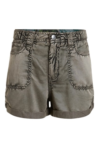 Minishort en jean taille haute - Gris