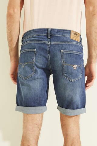 Short slim en jean - Bleu marine