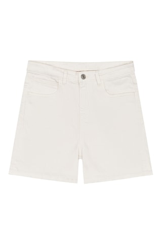 Short en jean - Blanc