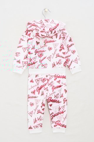 Sweat à capuche et jogging - Blanc et rouge