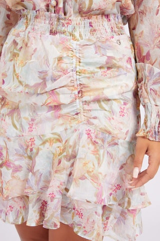 Jupe patineuse - Blanc et rose