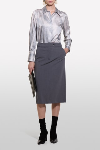 Jupe midi - Gris foncé