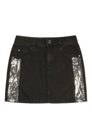 Jupe en jean Noir et argenté