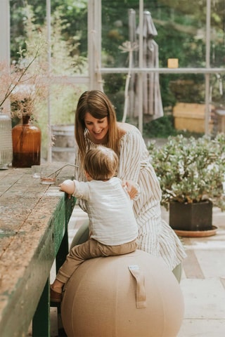 Palla da seduta gonfiabile BOL STOV - 60-65 cm - Beige melange