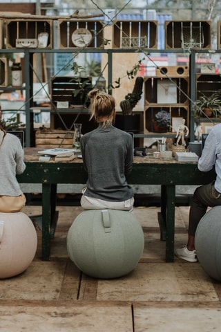 Palla da seduta gonfiabile BOL SOVA - 60-65 cm - Grigio scuro