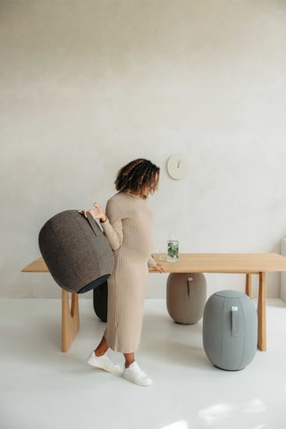 Sgabello ergonomico gonfiabile KAPSUL SOVA - M - Grigio scuro