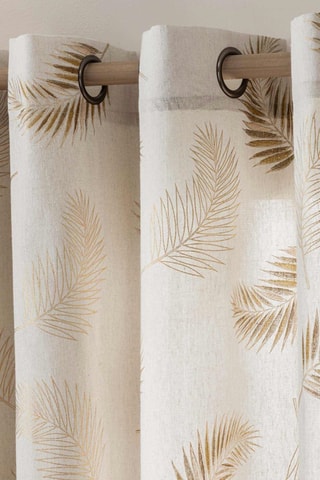 Rideau - Ocre et blanc - 140 x 240 cm