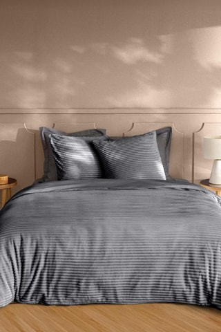Parure de couette Veloutea - Anthracite