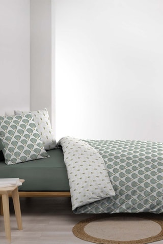 Parure de couette Diane - Vert et blanc