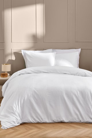 Parure de couette en coton 57 fils/cm² Linella - Blanc