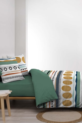 Parure de couette  en coton 42 fils/cm² - Vert