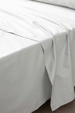 Drap plat en percale de coton 78 fils/cm² Percaline - Blanc