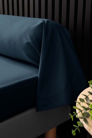 Taie de traversin en percale de coton 78 fils/cm² Percaline - Bleu nuit