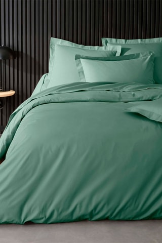 Housse de couette en percale de coton 78 fils/cm² Percaline - Vert