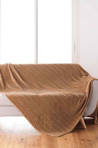 Plaid Arya - 
Camel - 180 x 220 cm