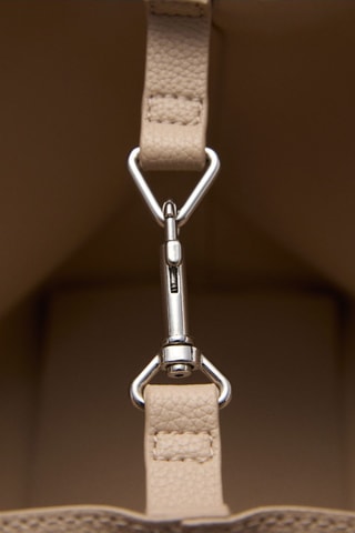 Sac shopper effet grainé - Beige