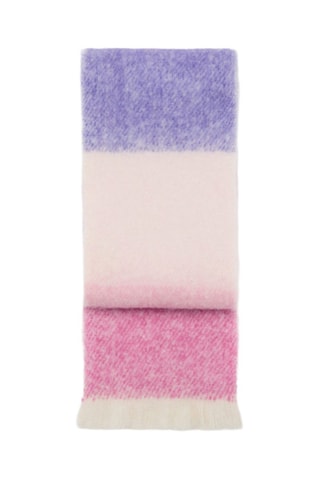 Écharpe multicolore franges - Lilas