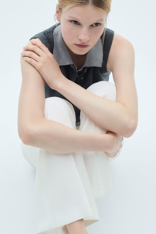 Chaussures talon ouvertes à l'arrière détail - Blanc