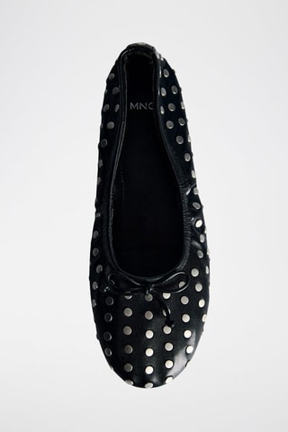 Ballerines cloutées noeud - Noir