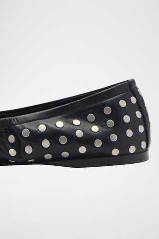 Ballerines cloutées noeud - Noir