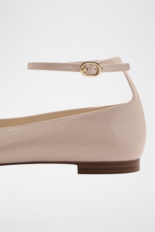 Ballerines vernies lanière - Beige