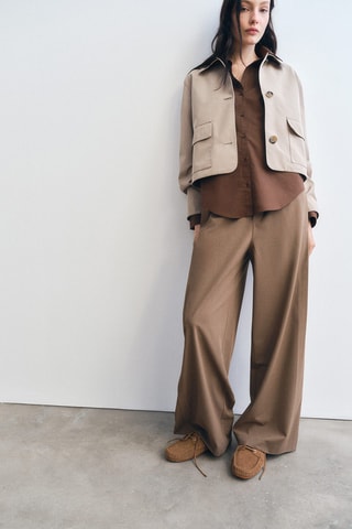 Chaussures bateau en cuir - Marron