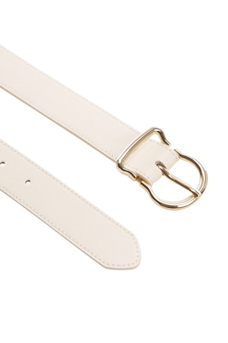 Ceinture similicuir - Écru