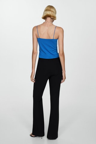 Débardeur col droit - Bleu