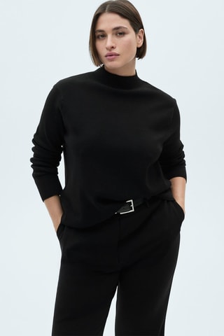 Pull-over col montant - Noir