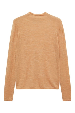 Pull-over fin col montant - Marron