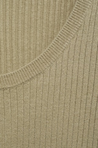 Pull-over maille côtelée - Kaki