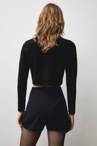 Cardigan col strass - Noir