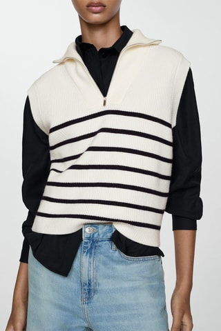 Gilet maille fermeture Éclair - Bleu marine