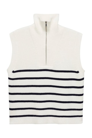 Gilet maille fermeture Éclair - Bleu marine