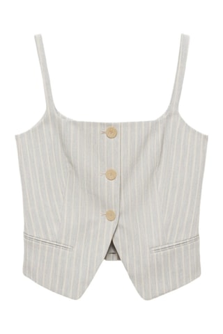 Gilet rayures boutons - Ciel