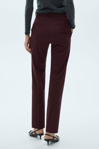 Pantalon de costume fines rayures - Bordeaux