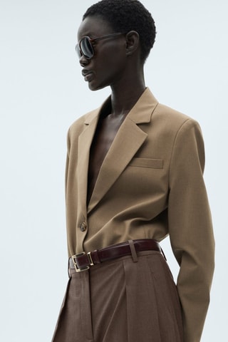 Pantalon droit pinces - Marron