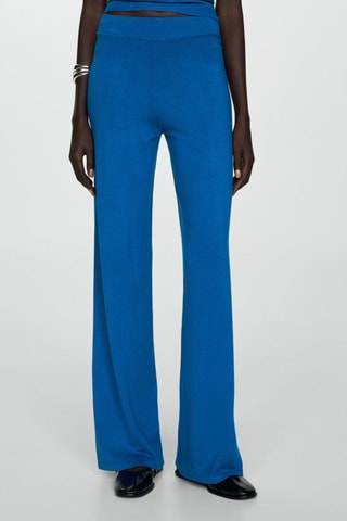 Pantalon maille wideleg - Bleu électrique