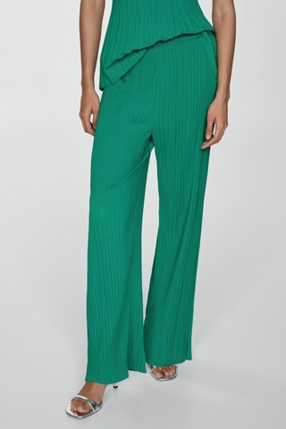 Pantalon plissé fluide - Vert