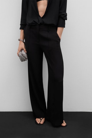 Pantalon droit pinces - Noir