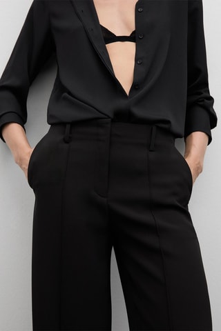 Pantalon droit pinces - Noir