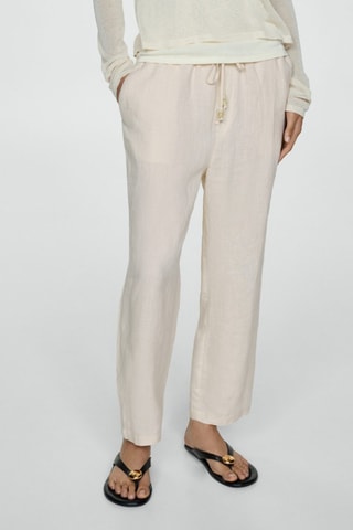 Pantalon jogging lin - Beige