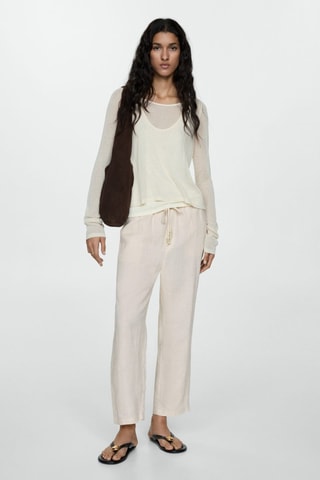 Pantalon jogging lin - Beige